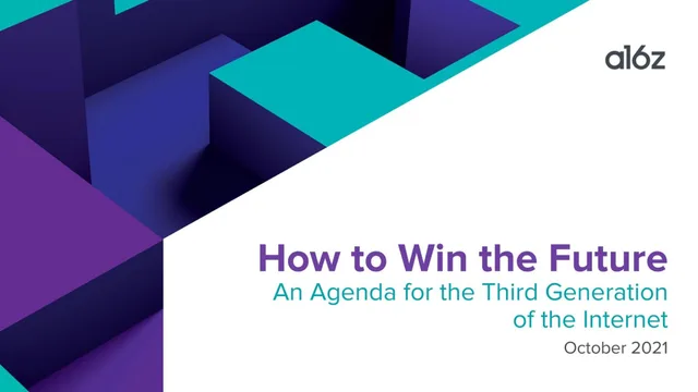A16z — How to Win the Future investment banking deck cover