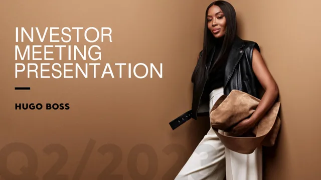 Hugo Boss — Investor Meeting Presentation investment banking deck cover