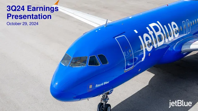 Jetblue — 3Q24 Earnings Presentation investment banking deck cover