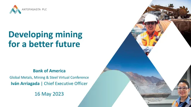 Antofagasta — Developing mining for a better future investment banking deck cover