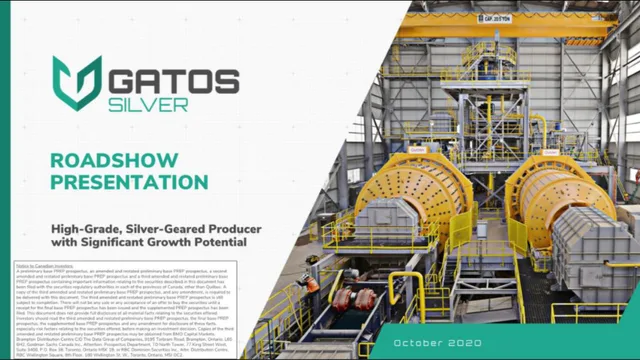 Gatos Silver — Roadshow Presentation investment banking deck cover