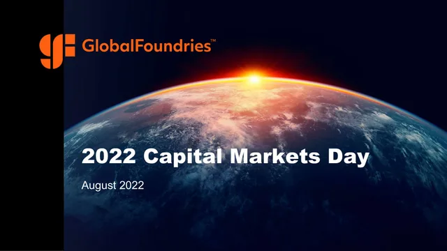 Globalfoundries — 2022 Capital Markets Day investment banking deck cover