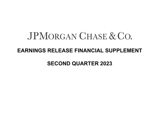 J P Morgan — Cover Slide investment banking deck cover