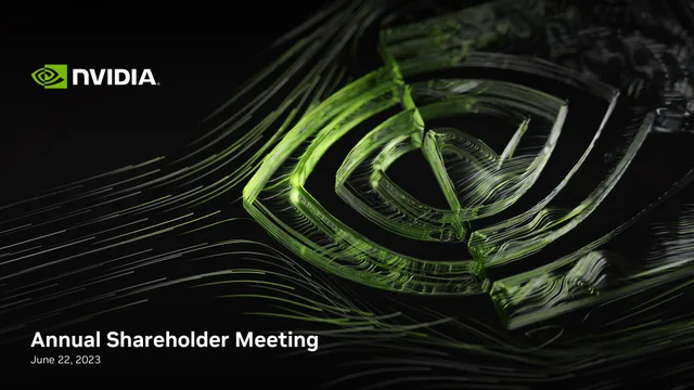 Nvidia — Annual Shareholder Meeting investment banking deck cover