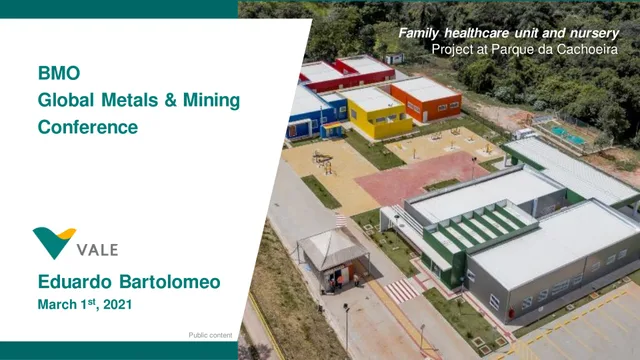 Vale — Title Slide investment banking deck cover