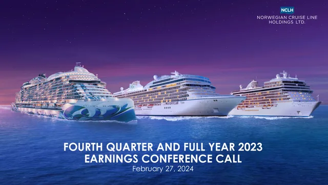 Norwegian Cruise Line — Fourth Quarter And Full Year 2023 Earnings Conference Call investment banking deck cover