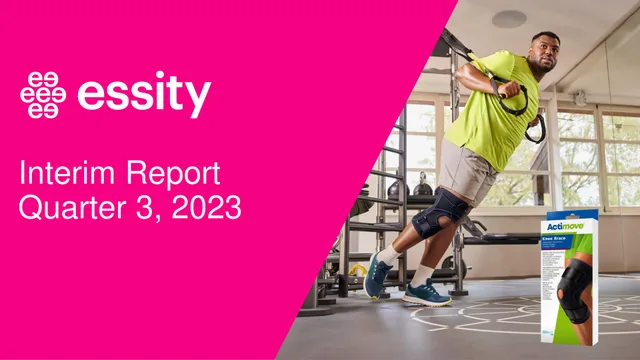 Essity — Interim Report Quarter 3, 2023 investment banking deck cover