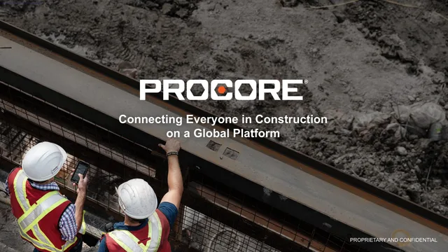 Procore investment banking deck cover