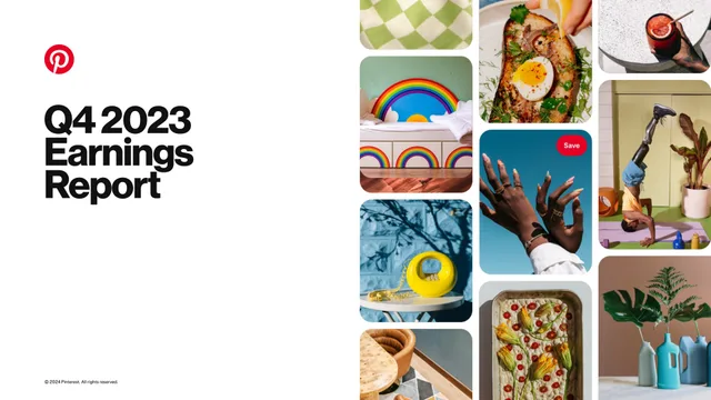 Pinterest — Q4 2023 Earnings Report investment banking deck cover