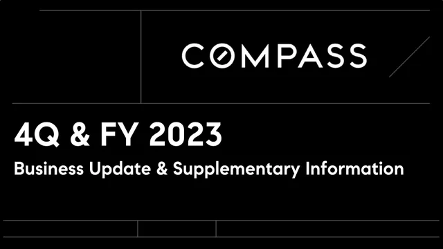 Compass — 4q & FY 2023 investment banking deck cover