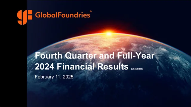 Globalfoundries — Fourth Quarter and Full-Year 2024 Financial Results investment banking deck cover