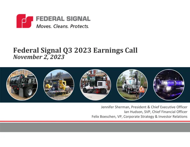 Federal Signal — Federal Signal Q3 2023 Earnings Call investment banking deck cover