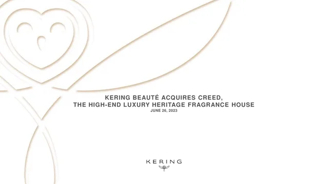 Kering — Cover Slide investment banking deck cover