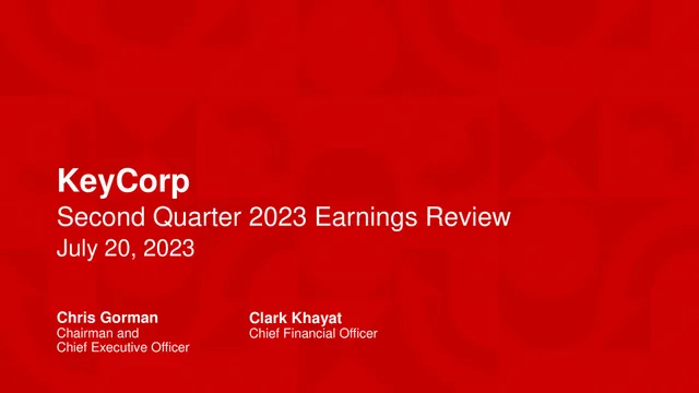 Keycorp investment banking deck cover