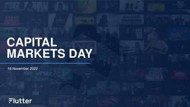 Flutter — Capital Markets Day investment banking deck cover
