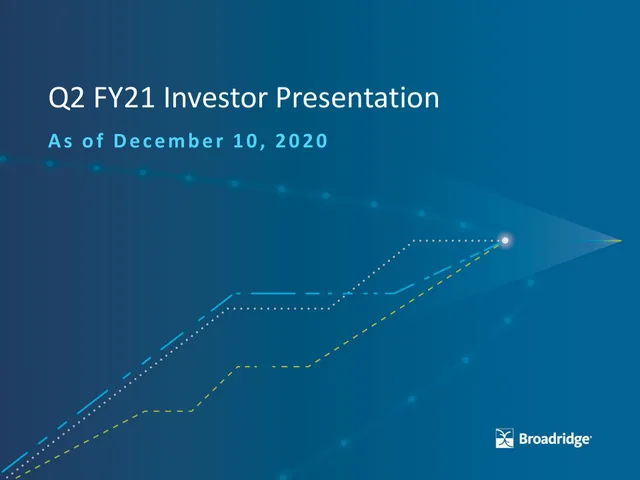 Broadridge Financial Solutions — Q2 FY21 Investor Presentation investment banking deck cover