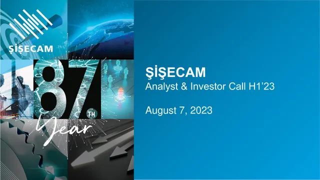 Sisecam Resources — Şi̇şecam investment banking deck cover