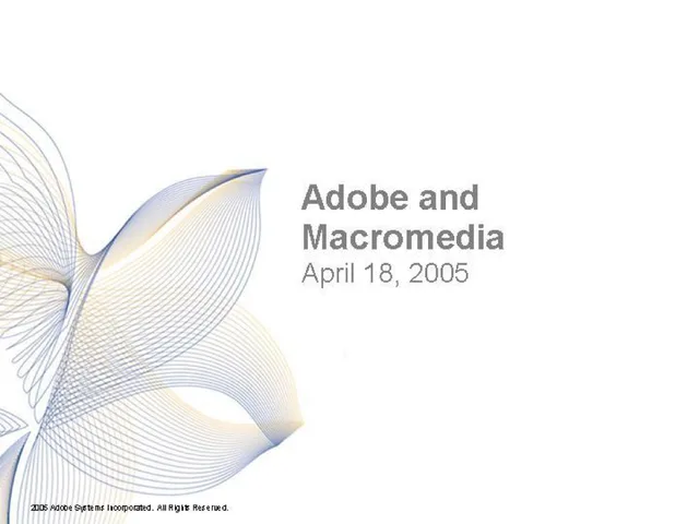 Adobe — Adobe and Macromedia investment banking deck cover