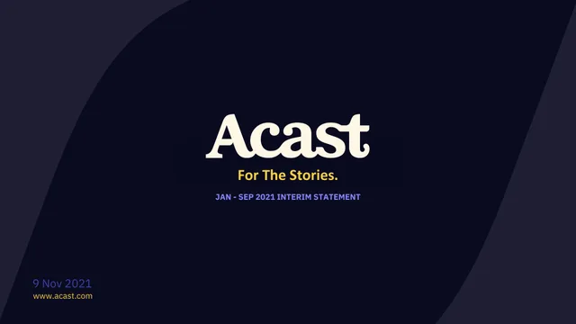 Acast investment banking deck cover