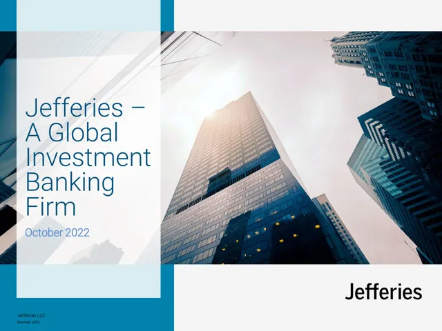 Jefferies Financial Group — Jefferies – A Global Investment Banking Firm investment banking deck cover