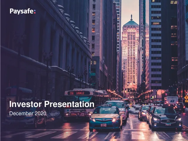 Paysafe — Investor Presentation investment banking deck cover