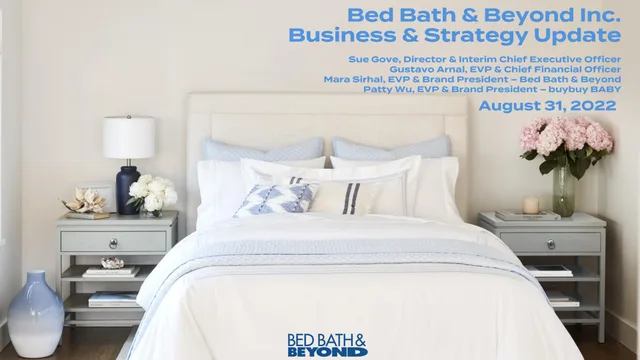 Bed Bath Beyond — Bed Bath & Beyond Inc. Business & Strategy Update investment banking deck cover