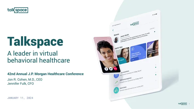 Talkspace investment banking deck cover