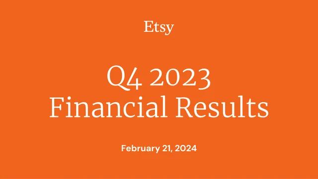 Etsy — Q4 2023 Financial Results investment banking deck cover