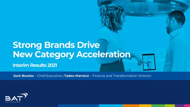 Bat — Strong Brands Drive New Category Acceleration investment banking deck cover