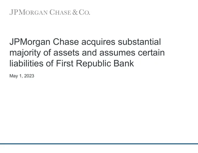 J P Morgan — JPMorgan Chase acquires substantial majority of assets and assumes certain liabilities of First Republic Bank investment banking deck cover