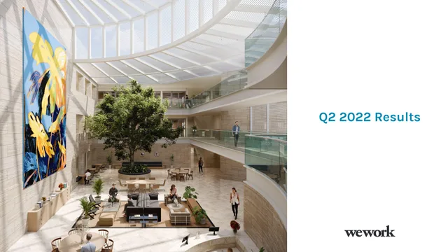 Wework — Q2 2022 Results investment banking deck cover