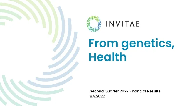 Invitae — From genetics, Health investment banking deck cover