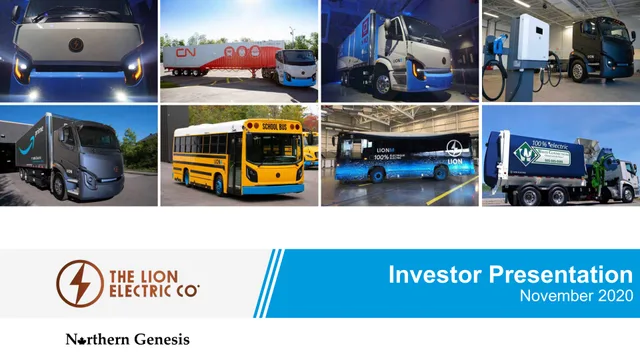 Lion Electric — Cover Slide investment banking deck cover