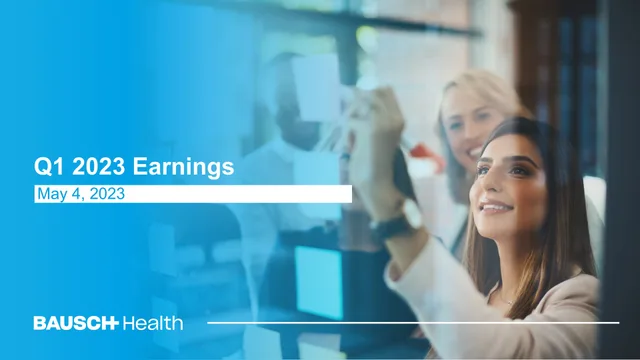 Bausch Health — Q1 2023 Earnings investment banking deck cover