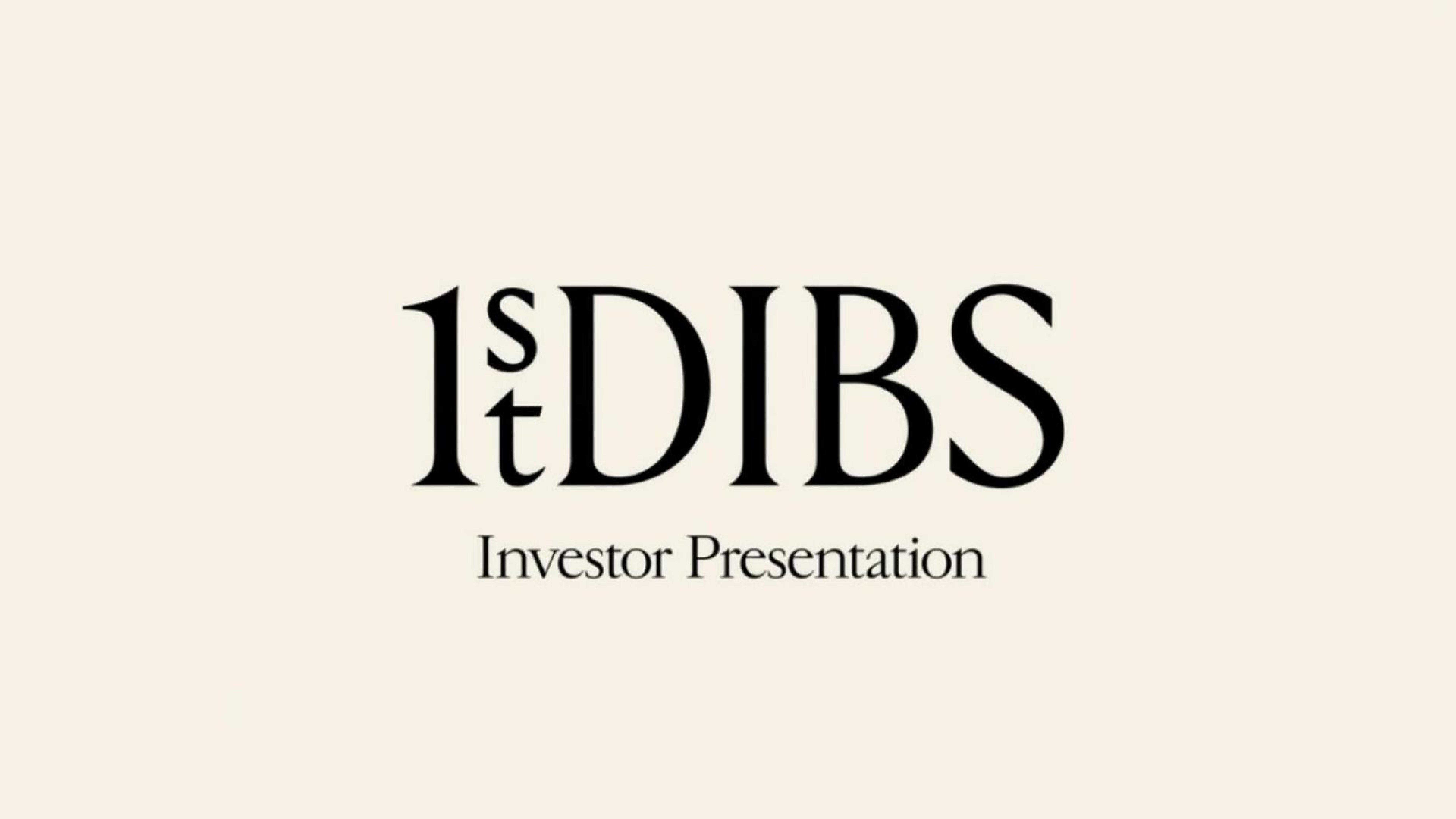 1stdibs investment banking deck slide