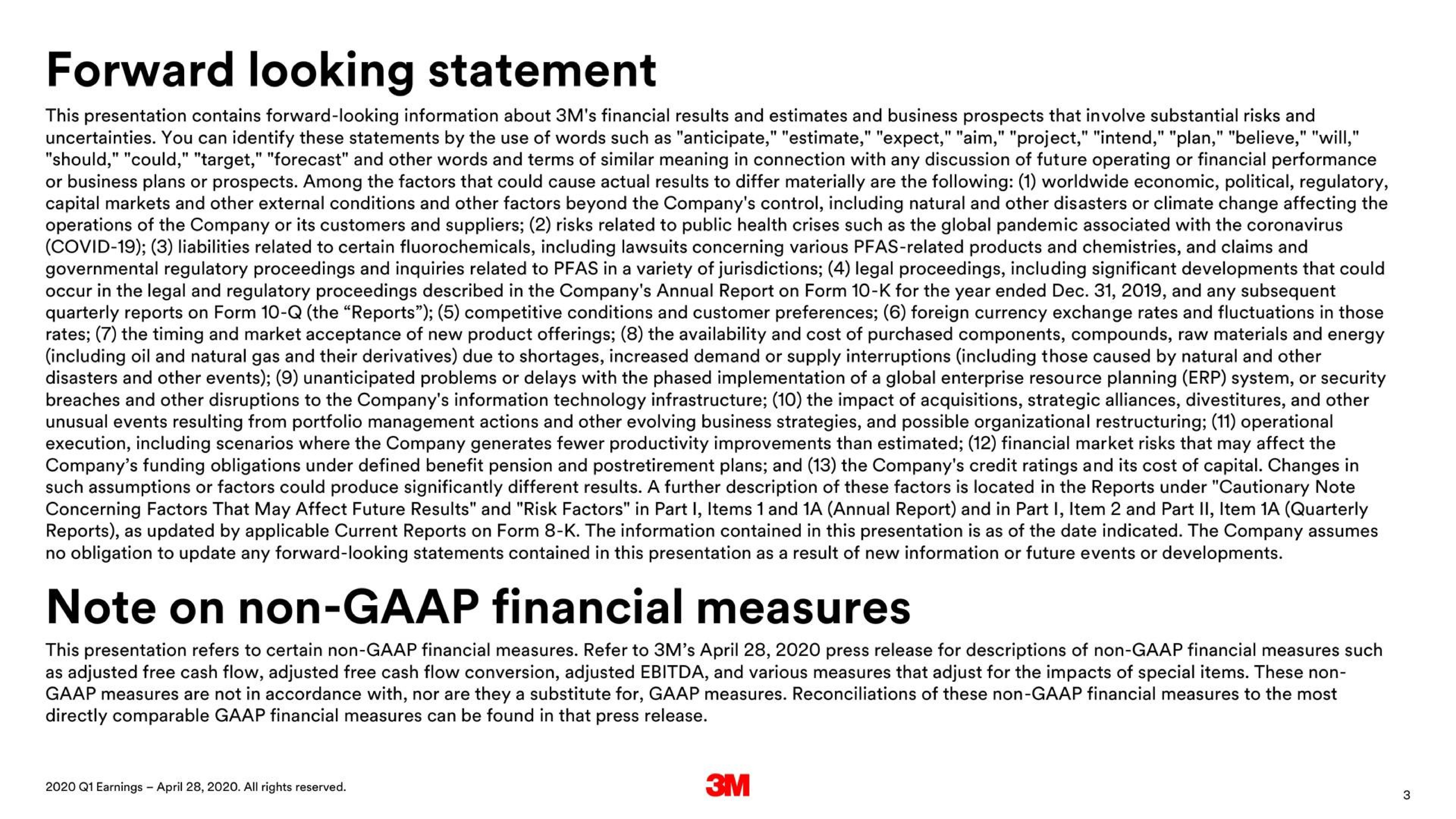 Text slide 3 from 3m — 2020 First Quarter Business Review