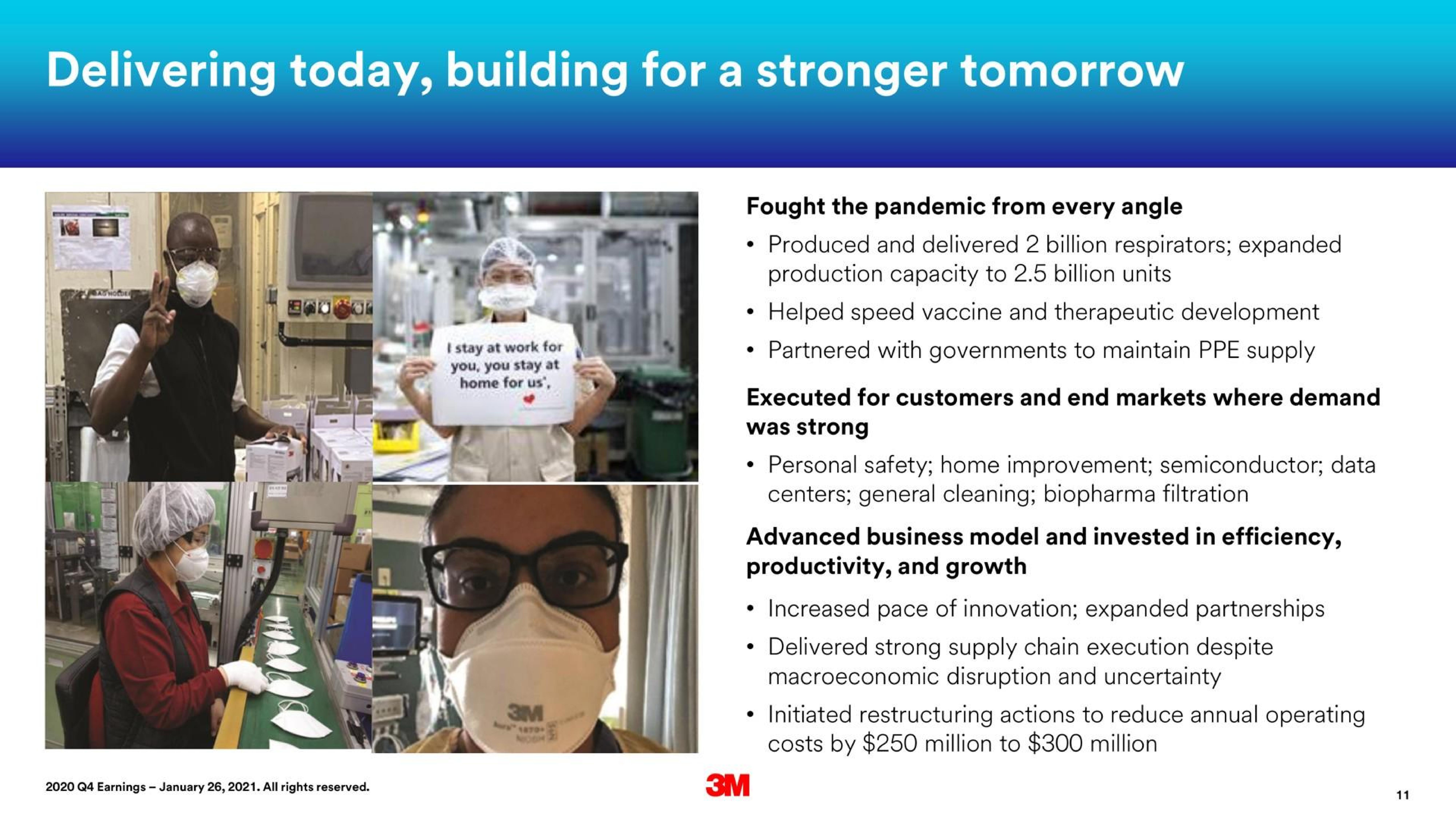 Case Study slide 11 from 3m — 2020 Fourth Quarter Business Review and 2021 Outlook