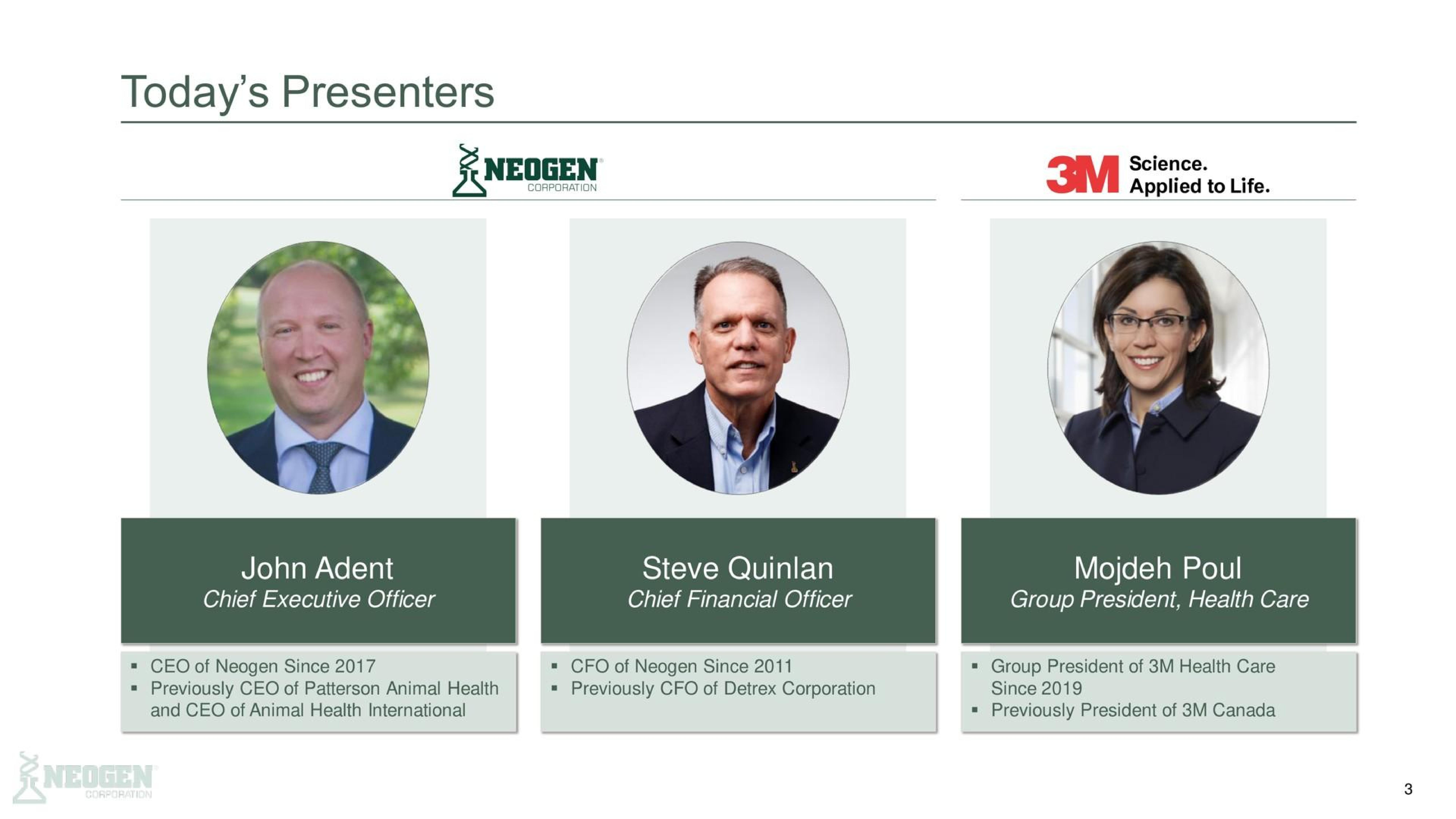 Team slide 3 from 3m — Neogen to Combine with 3M’s Food Safety Business