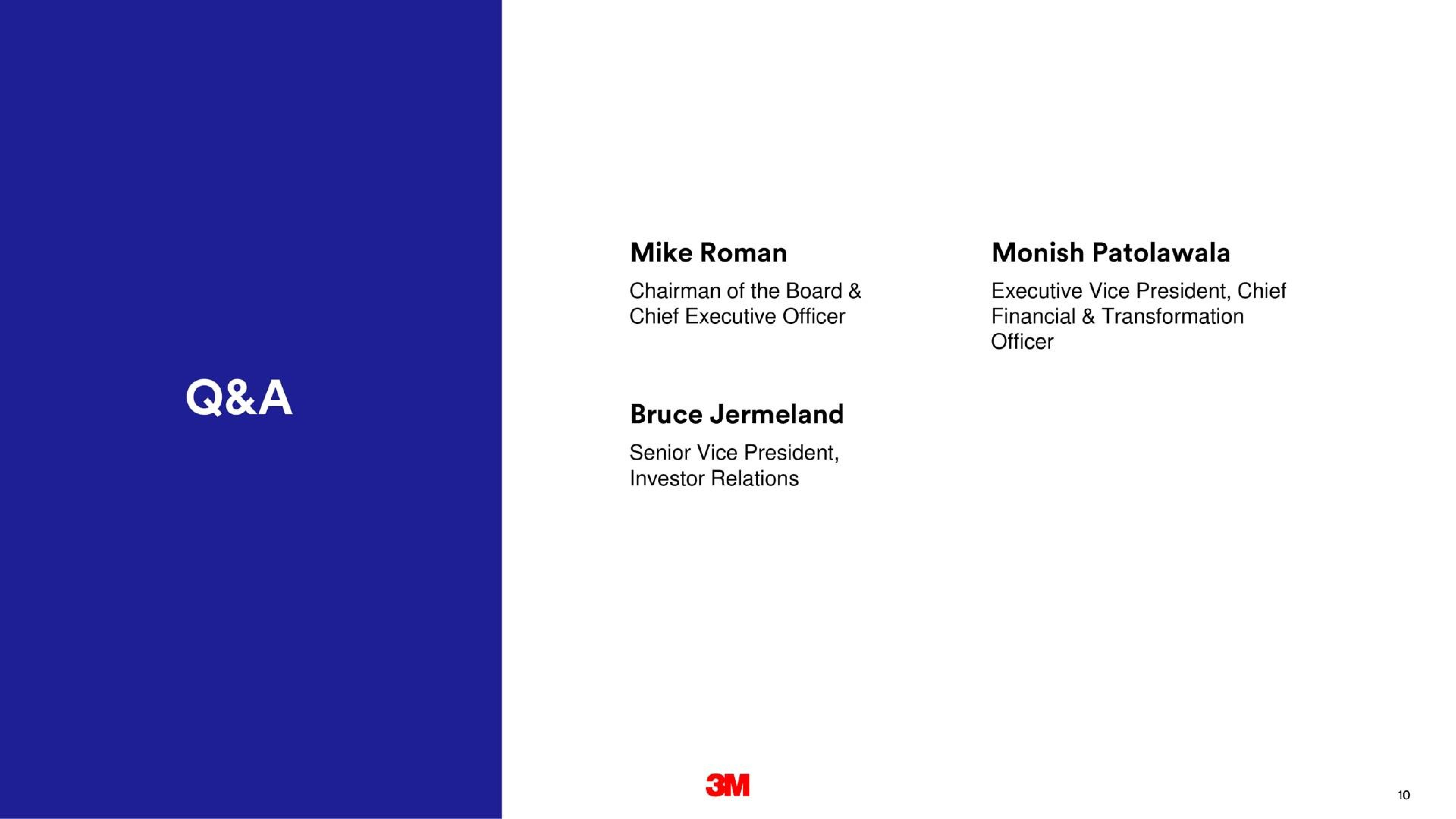 Team slide 10 from 3m — 2021 Third Quarter Earnings