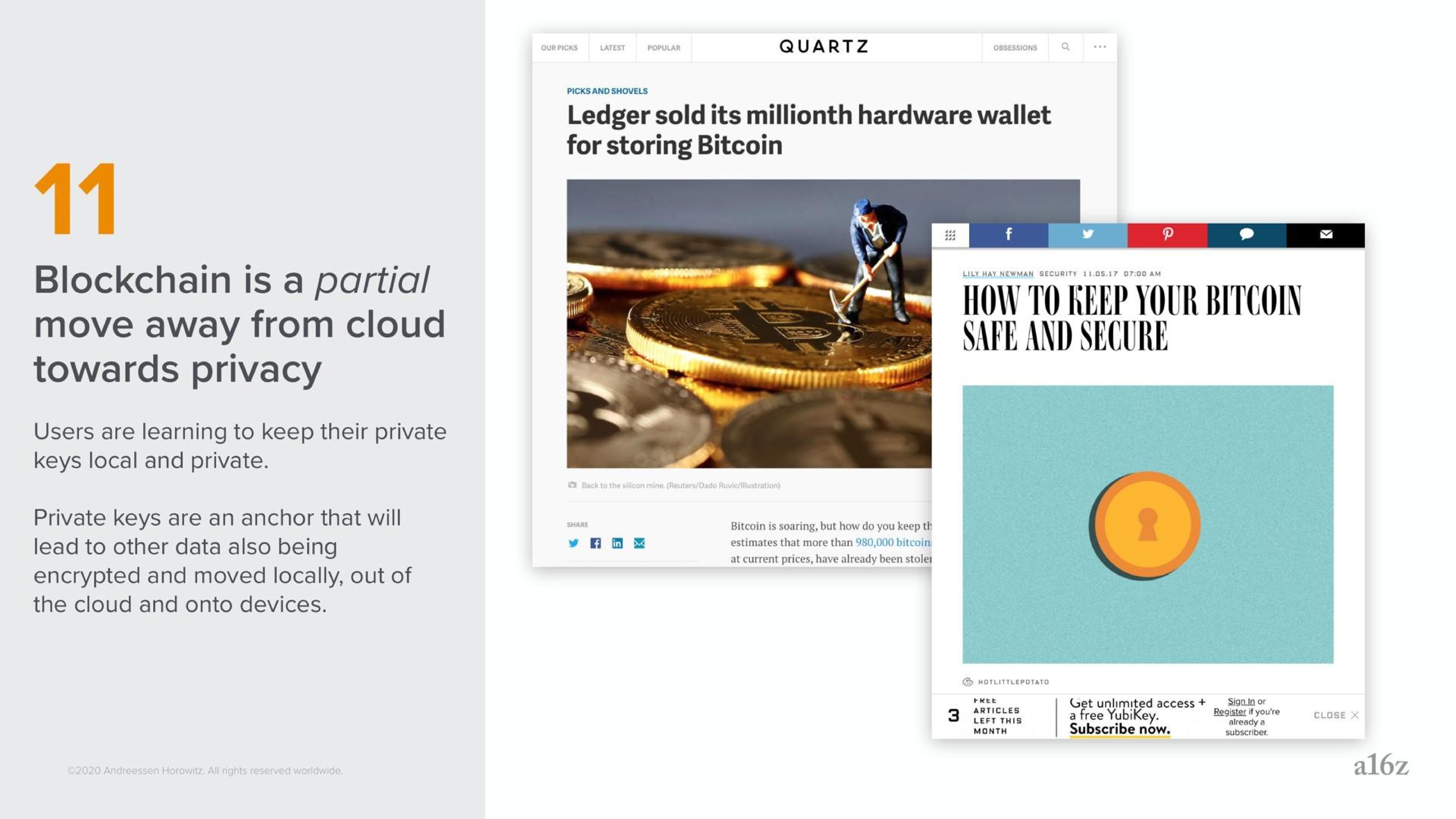 Case Study slide 21 from A16z — Crypto Applications: 2020–2025