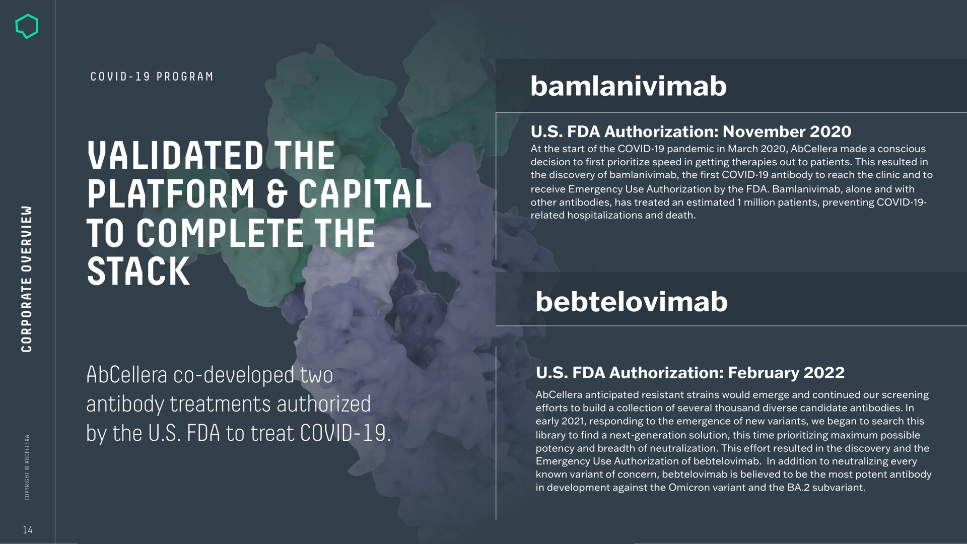 Case Study slide 14 from Abcellera — Corporate Overview