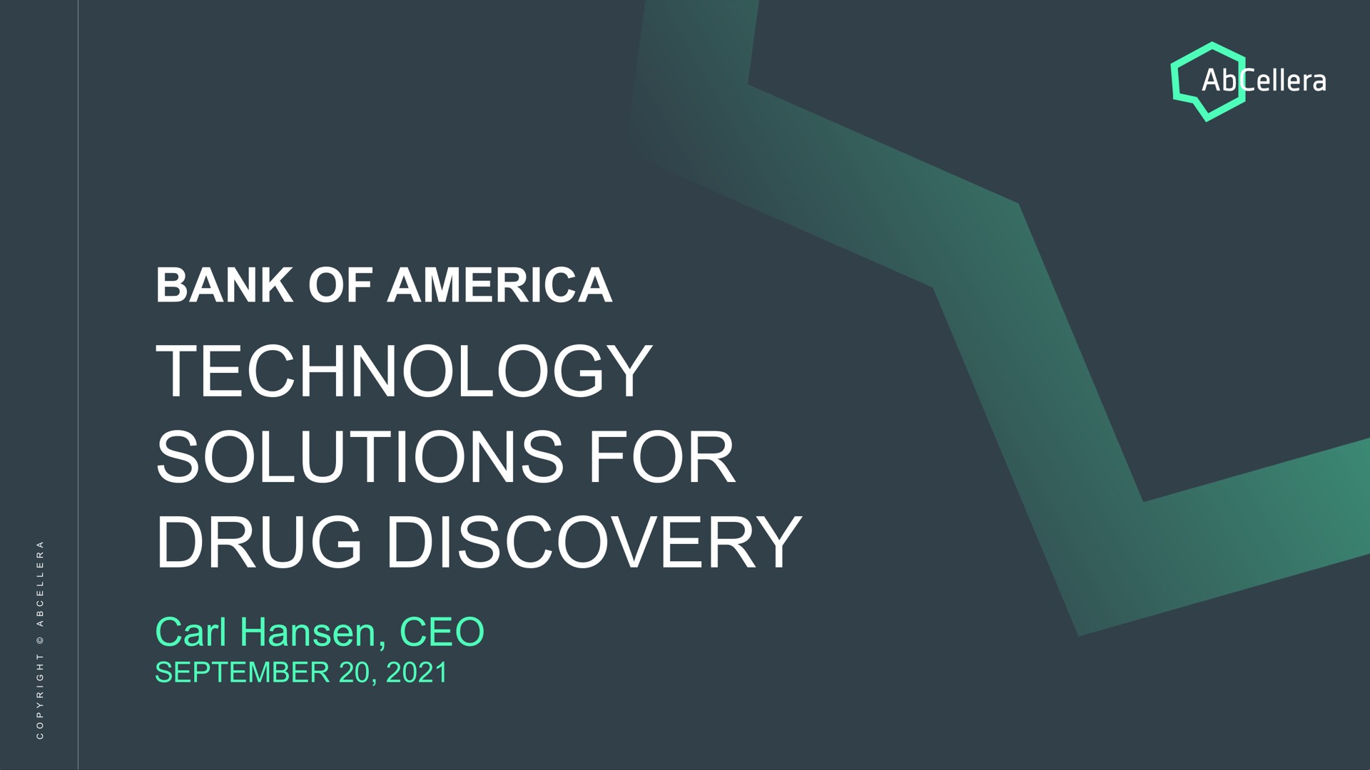 Abcellera — Technology Solutions For Drug Discovery investment banking deck slide