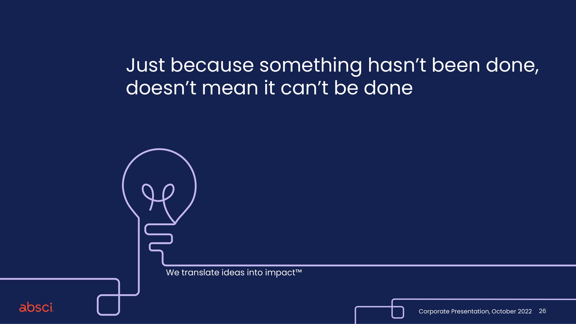 Quote slide 26 from Absci — Corporate Presentation Cover
