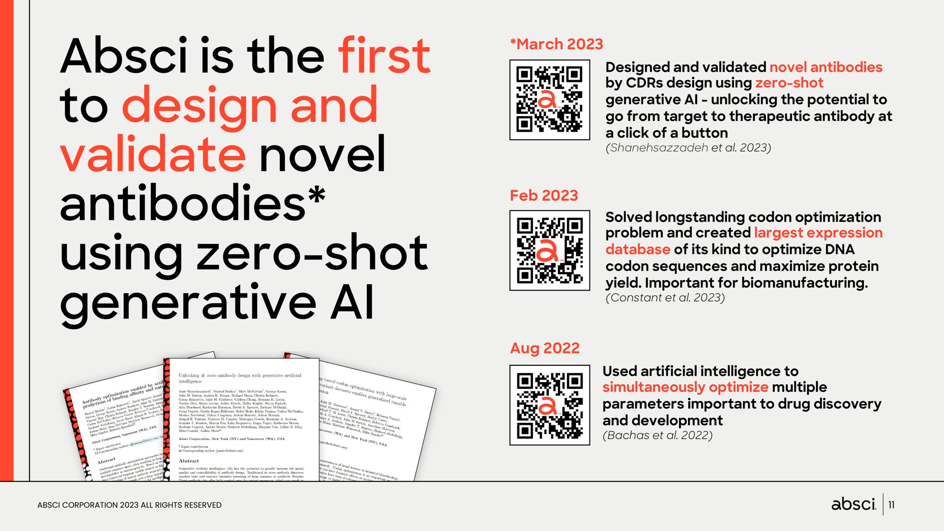 Case Study slide 11 from Absci — Drug Creation