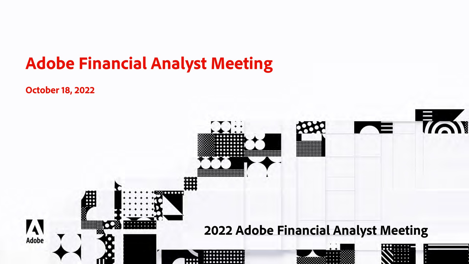 Adobe — Adobe Financial Analyst Meeting investment banking deck slide