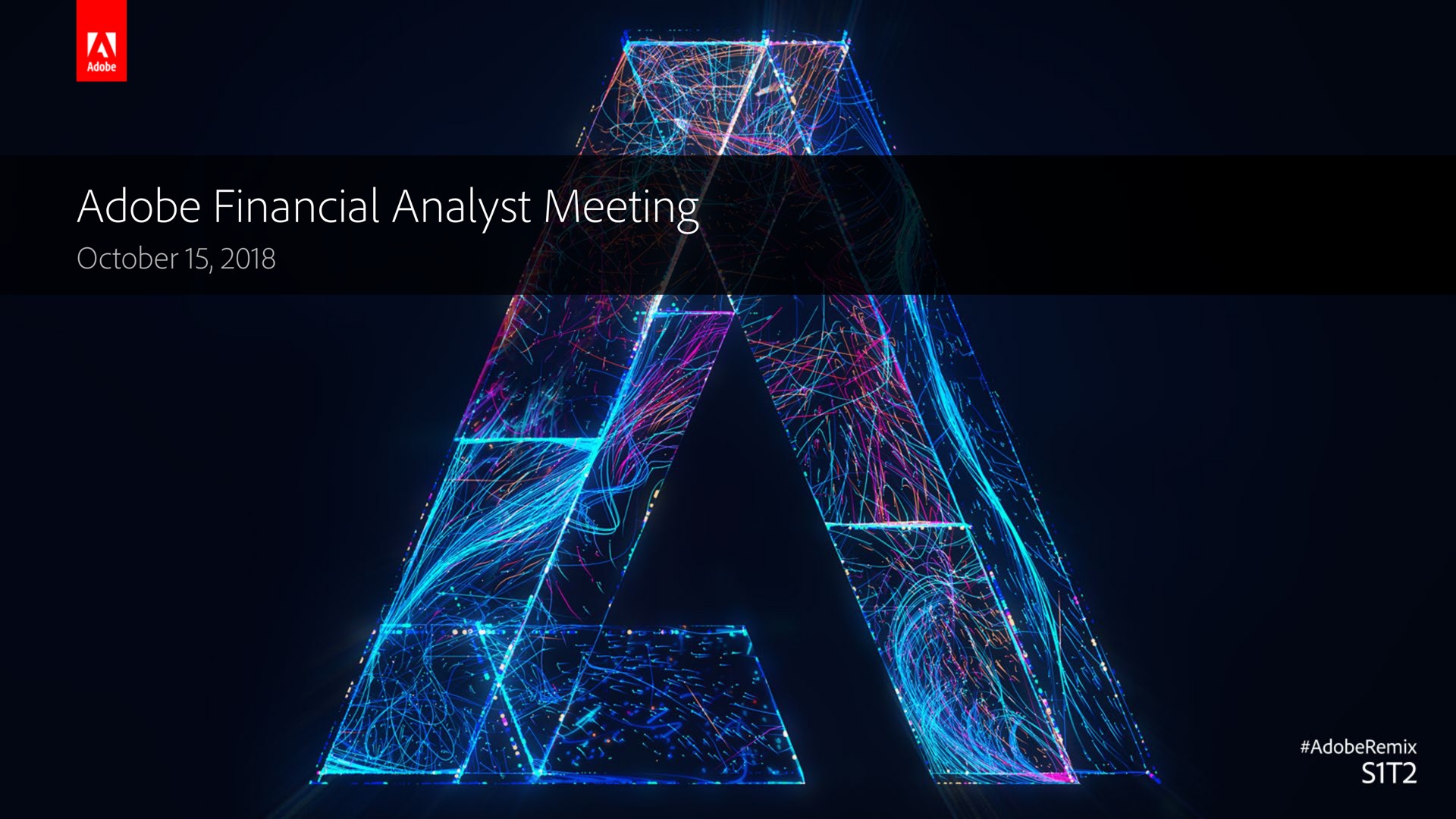 Adobe — Adobe Financial Analyst Meeting investment banking deck slide