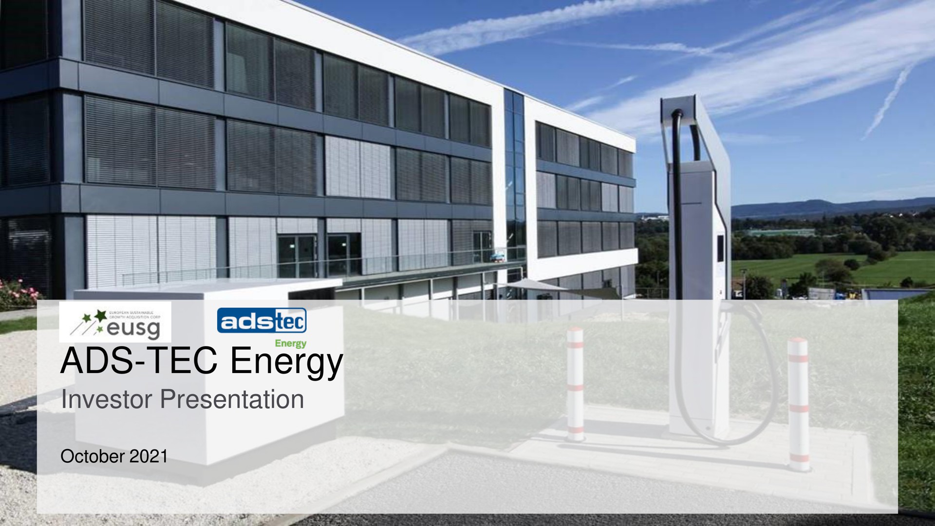 Ads Tec Energy — ADS-TEC Energy investment banking deck slide