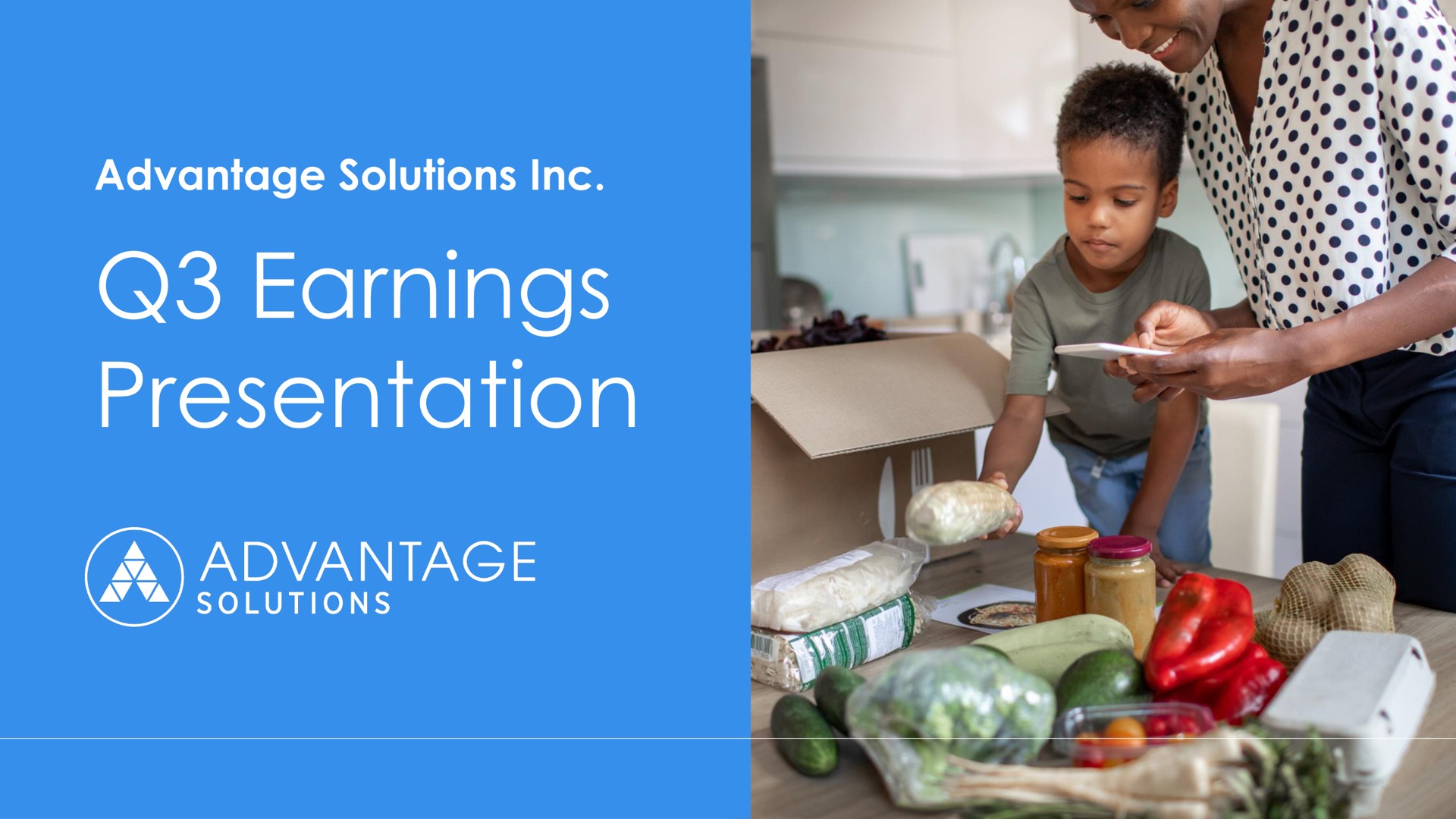 Advantage Solutions — Q3 Earnings Presentation investment banking deck slide