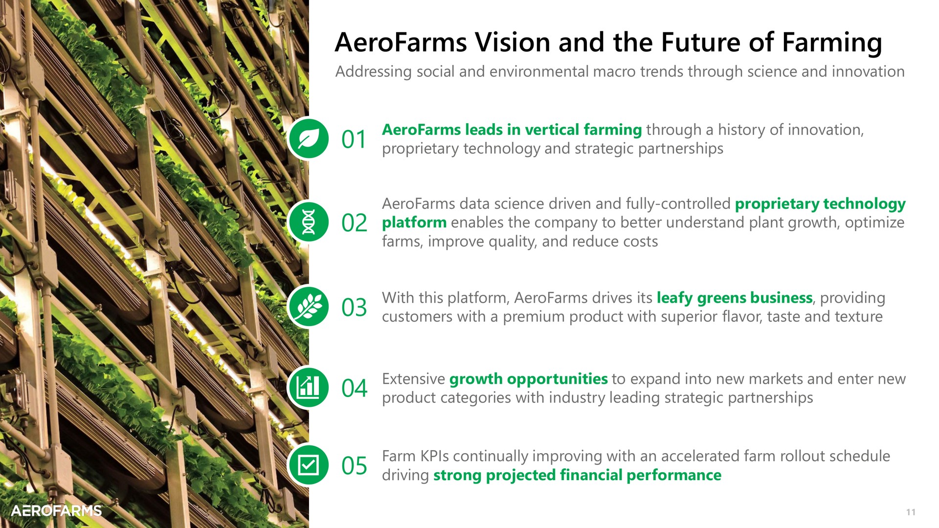 Process slide 11 from Aerofarms