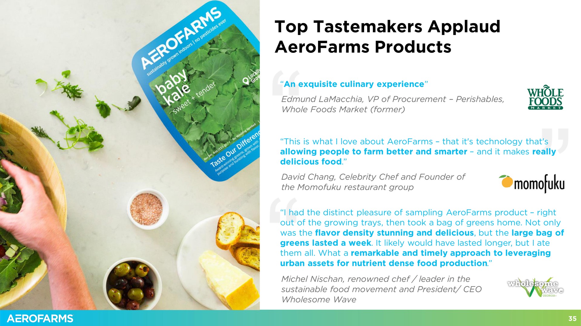 Quote slide 35 from Aerofarms